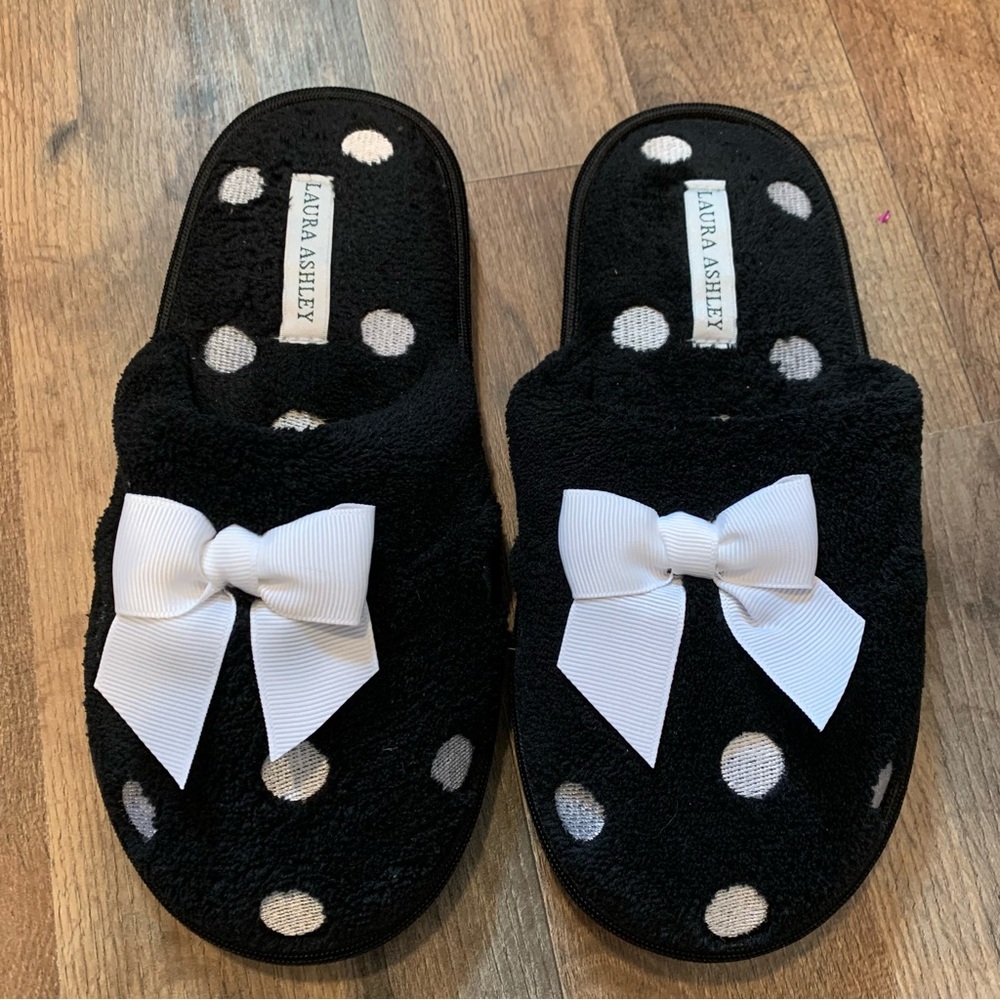 Laura Ashley Polka Dot Slippers